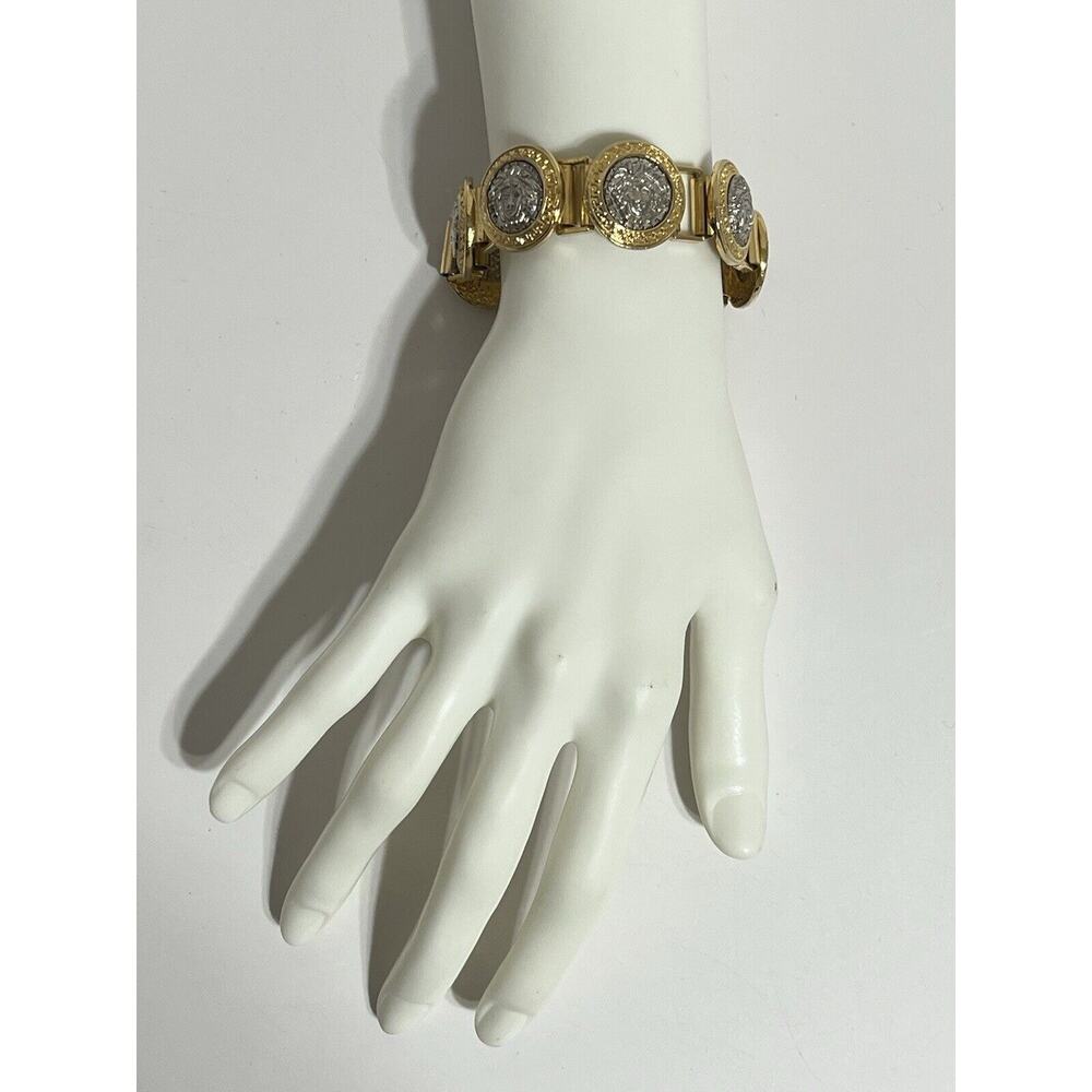 Vtg Gianni Versace Gold & Silver Bracelet